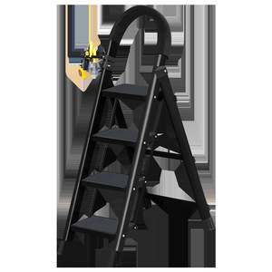 บันไดพับ 4 ขั้น ทำจากเหล็กหนาพิเศษ พร้อมพื้นกันลื่น พกพาสะดวก ใช้ในบ้าน - Product Image 3