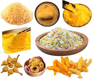 Nhật Bản tốt hương vị bánh mì vụn đôi vít đùn thiết bị thực phẩm căng phồng panko bánh mì vụn Máy làm - Product Image 6