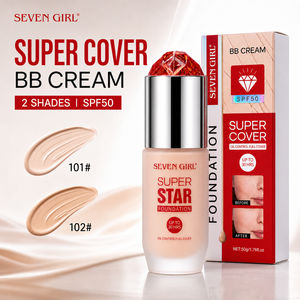 SEVEN GIRL Özel Marka Süper Kapatıcı BB Krem Fondöten SPF 50 Yağ Kontrolü 30 Saat Kalıcı Yüz Bazı - Product Image 1