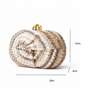 Colorful Crochet <b>Clutch</b> Bag Striped Pattern Handmade Woven Evening Party Fashionable <b>Wedding</b> and Banquet <b>Clutch</b> Bag - Product Image 6