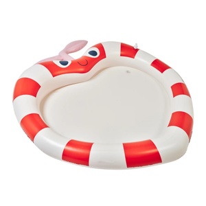 PVC Inflatable Red Peach Spray Mat 152*135*24 CM <b>Water</b> Pad for Kids Summer Playing with Friends Backyard Outdoor - Product Image 2
