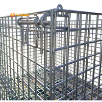 Cage de palette empilée pliante de stockage pliable avec couvercle au meilleur prix