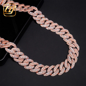 สร้อยคอเงินแท้ 925 ขนาด 23 มม. แบบ Cuban Link ประดับเพชร Moissanite VVS ระดับ Iced Out สไตล์ฮิปฮอป ผ่านการทดสอบเพชร เหมาะสำหรับเครื่องประดับชั้นดี - Product Image 2