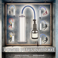 Kit de pompe à pénis professionnel étanche Forsextoys avec cylindre de 1,75 pouce, manomètre en laiton pour l'amélioration masculine