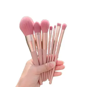 Set di pennelli per trucco 12 pezzi pennello cosmetico per fondotinta fard correttore ombretto sopracciglio evidenziare pennello per trucco rosa