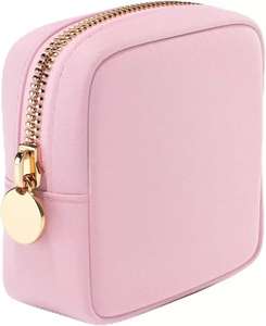 4 tailles de sac organisateur cosmétique imperméable en nylon rose grande capacité stockage de maquillage pour trousse de toilette sac cadeau pochette à fermeture éclair Mini - Product Image 6