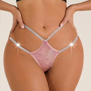 Tanga de Encaje Transparente Sexy de Cintura Baja para Mujer King Mcgreen <span class=keywords><strong>Star</strong></span>, Lencería con Doble Tirante, Ropa Interior Transpirable - Product Image 5