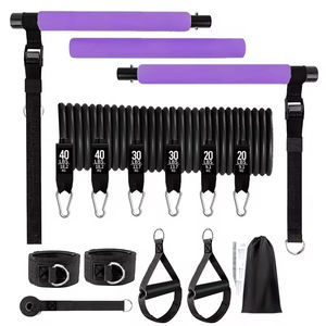 Kit de Barra de Pilates con Bandas de Resistencia, Barra de Pilates Portátil para Gimnasio en Casa, Kit de Barra de Resistencia para Ejercicios de Cuerpo Completo para Mujeres - Product Image 5