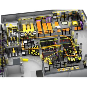 Tema Ninja interattivo attrezzatura da parco giochi per interni morbidi centro giochi commerciale Tag Gym Set per bambini adulti in acciaio trampolini casa - Product Image 2