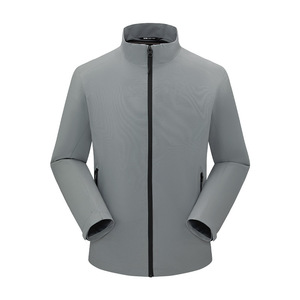 Unisex Business Travel Jacket Midnight Blue Solid Color Windproof With Inner Liner Winter Workwear - Product Image 2