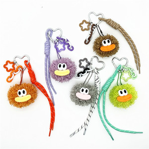 Cute Cartoon Plush Toy Keychain, Ugly Doll, Backpack, Woven Rope, Mobile Phone Pendant