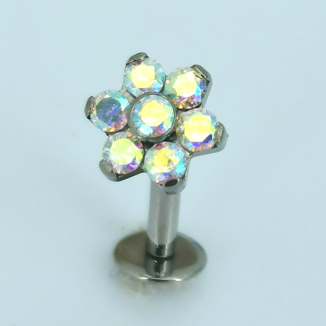 Polished Titanium/AB CZ