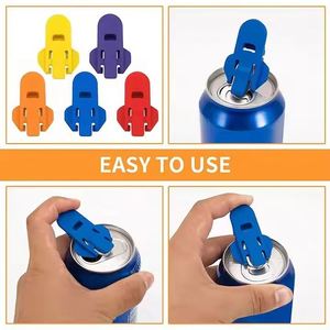 Ouvre-boîte manuel en plastique facile à utiliser pour ouvrir les canettes de soda, de bière et de boissons, avec un couvercle de protection - Product Image 3