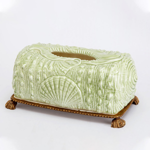 Nghệ Thuật Thủ Công Mỹ Nghệ Trang Trí Sang Trọng Trang Trí Nội Thất Khách Sạn Nhà Hàng Trang Trí 272*162*130 Brass + Gốm Mô Hộp - Product Image 1