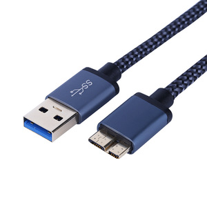 Lung Kay Usb 3.0 To <b>Micro</b> B Data Cable Nylon Braided For Mobile <b>Phone</b> External Hard Drive - Product Image 5