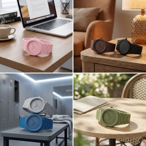 <span class=keywords><strong>Montres</strong></span> à quartz unisexe 2025 pour hommes et femmes, bracelet en plastique, écologiques, <span class=keywords><strong>de</strong></span> luxe, vente en gros, fabricants transfrontaliers - Product Image 6
