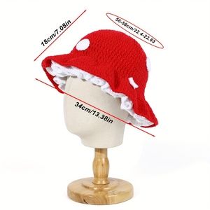 Cappello a Fungo SOLPOP, Divertente Berretto Estivo Lavorato a Maglia per Donne, Cappello a Paillettes all'Uncinetto, Caldo Cappello Lavorato a Maglia per Uomini - Product Image 6