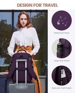 Sac à dos de voyage à main approuvé pour le vol, sac à dos pour articles personnels de 40 L, sac à dos pour ordinateur portable de 17 pouces, sac de week-end, sac de voyage d'une nuit, sac à dos de jour - Product Image 5