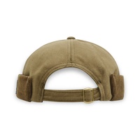OEM Venta al por mayor Otoño Invierno Moda Retro Pana Cálido Top redondo al aire libre sin ala Gorros sin ala Sombreros para hombres