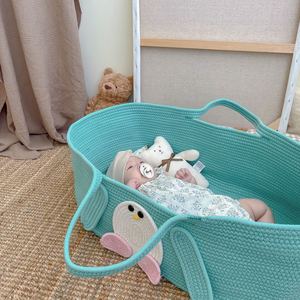 Ins Style Korean Style Eco-Friendly Woven Hand <strong>Basket</strong> Cute Baby Cradle Baby Going Out Portable <strong>Mobile</strong> Sleeping Bed - Product Image 3