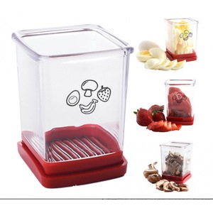 Cortador de Frutas Portátil de Acero Inoxidable SYH646, Cortador Rápido de Fresas, Manzanas y Huevos, Fácil de Usar y Automático - Product Image 2