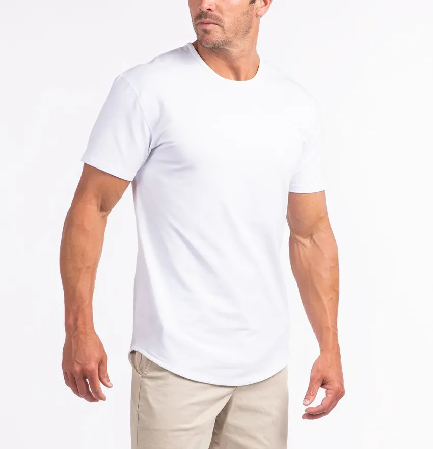 High Quality 95 cotton 5 spandex t shirts Tee Basic Blank Plain Mens Stretch Slim Fit 65 polyester 35 cotton T Shirt custom