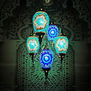 Chandelier Lamp 2020 New Turkish Lamp Handmade Glass LED Chandelier Mosaic Chandelier Home Hostel Famous Hotel Chandelier