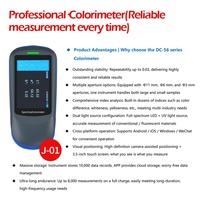 Compteur de différence de couleur numérique portable pour l'analyse des couleurs des textiles, des plastiques et des peintures, avec positionnement par caméra et écran tactile de 3,5 pouces