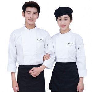 Veste de Chef en Coton Steak and Shake, Manches Longues, Dernière Collection, Blouse de Cuisine, Chemise de Chef de Restaurant, Uniforme de Serveur Unisexe - Product Image 1