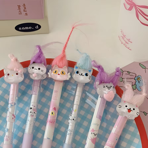 <span class=keywords><strong>Crayon</strong></span> mécanique à action par pression avec motif de <span class=keywords><strong>chat</strong></span> mignon, breloque <span class=keywords><strong>chat</strong></span> en résine duveteuse et grip en silicone souple pour l'école et le bureau - Product Image 5
