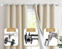 Tringle à rideaux robuste, triple tringle à rideaux, double tringle à rideaux extensible, support de rideaux, 60 embouts de tringle à rideaux, tringle à rideaux à tension