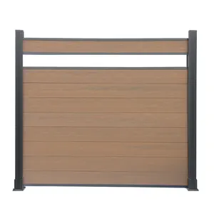 Holz Kunststoff Verbund Outdoor Holz Garten Wand paneel Wpc Boards Fechten Einfache Installation Datenschutz Decking Wpc Zaun Panels