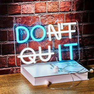 1pc plaque arrière <span class=keywords><strong>LED</strong></span> néon décoratif ne pas quitter, lumières murales décoratives polyvalentes, interrupteur de ligne 5V alimenté par USB - Product Image 2