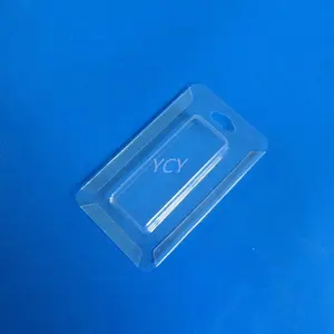 Blister de plástico pvc transparente con forma de vacío, paquete de tarjeta de burbujas deslizante con logotipo impreso, gancho de cartón