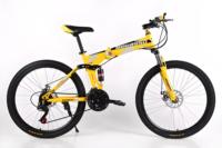 Vélos pliants en gros, 24 et 26 pouces, 30 vitesses, double suspension, freins à disque, style étudiant, unisexe, roue monobloc