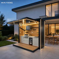 Meubles de cuisine d'extérieur de luxe modulaires en acier inoxydable pour barbecue, îlot de cuisine extérieure, mobilier de jardin pour barbecue