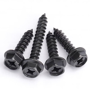 Tornillos Autorroscantes de Cabeza Hexagonal de Acero Inoxidable 304 con Recubrimiento de Zinc Negro, Precio de Fábrica, Sistema Métrico M3 M5 M6, Tornillo Autorroscante con Brida Hexagonal - Product Image 4