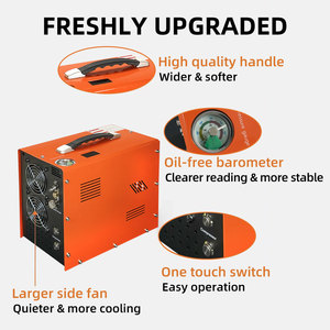 Tuxing áp lực cao 4500psi/300bar/30mpa không có dầu Nước 110V AC fan hâm mộ làm mát tự động tắt máy 12V paintball <span class=keywords><strong>PCP</strong></span> Máy nén khí - Product Image 6