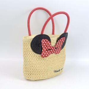 Borse da Viaggio con Orecchie Grandi e Farfalla per Ragazze, <span class=keywords><strong>Borsa</strong></span> per la Spesa Personalizzabile con Logo e Colore, Grande <span class=keywords><strong>Borsa</strong></span> Estiva in Paglia - Product Image 3