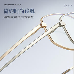 Monture de lunettes œil-de-chat en métal de marque B, verres en résine écaille de tortue, anti-lumière bleue, UV 400, origine Danyang F93121 - Product Image 5