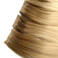 Doble dibujado 100% Virgen Remy Cutícula alineada Extensiones de cabello humano ruso Cabello Humano Rusas Extensiones de cabello con cinta invisible