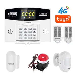 4G Wireless GSM Home Security Burglar Alarm System Auto Home Security Tuya Alarm System Set