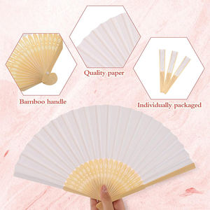 Abanicos de mano de bambú para bodas indias: Patrón de Henna personalizado y opciones de trabajo de espejo - Product Image 5