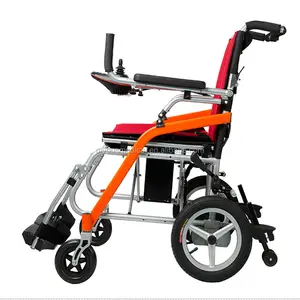 Mano de moda hermosa pesado rápido plegable portátil y precio competitivo silla de ruedas eléctrica para las personas con discapacidad
