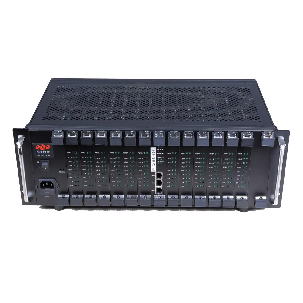 Système téléphonique numérique pbx NC-MG930 avec 192 Ports, passerelle VoIP FXS