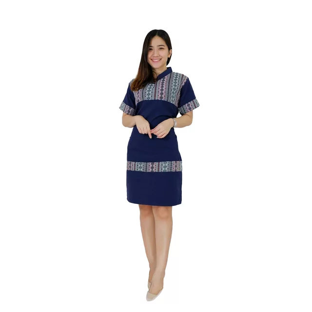 Women Thai Vintage Stand Collar Short Formal Dress Thai Traditional Dress|  Alibaba.com