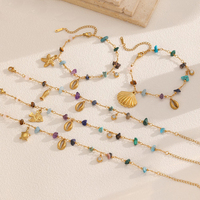 Bracelet en acier inoxydable Easywin, pierre naturelle, fait main, or 18 carats, bijoux pour femmes, bijoux océaniques