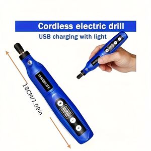 JANGKLIFE <span class=keywords><strong>Mini</strong></span> perceuse électrique rechargeable par USB, ensemble d'outils pratiques pour le bricolage, outils multifonctionnels de meulage et de polissage léger à 5 niveaux - Product Image 4