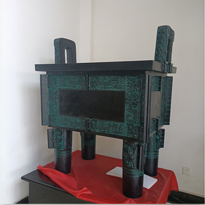 Simuwu Ding Ornement décoratif trépied en bronze antique imitation pour bureau, place publique, temple religieux, cadeau d'affaires - Product Image 1