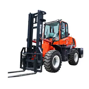 Off Road Forklift Outdoor 4WD 4x4 2.5 3 3.5 4 5 6 7 Ton All Rough Terrain Forklift Truck